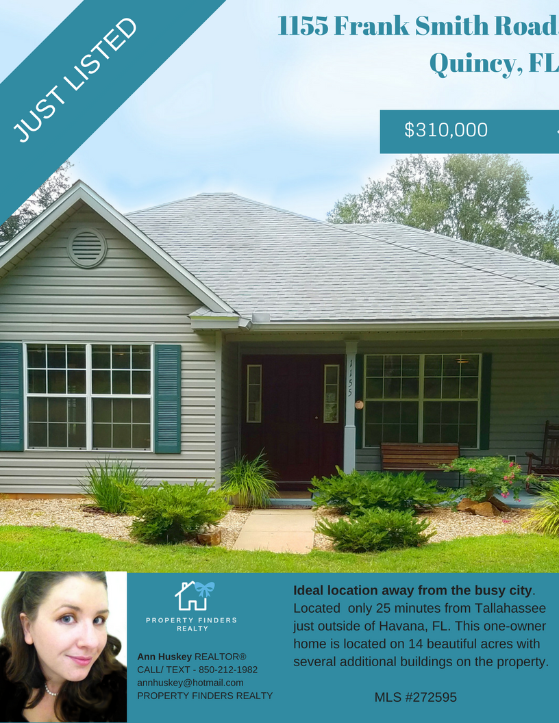 Just Listed! 14 ACRES Just Outside Of Tallahassee